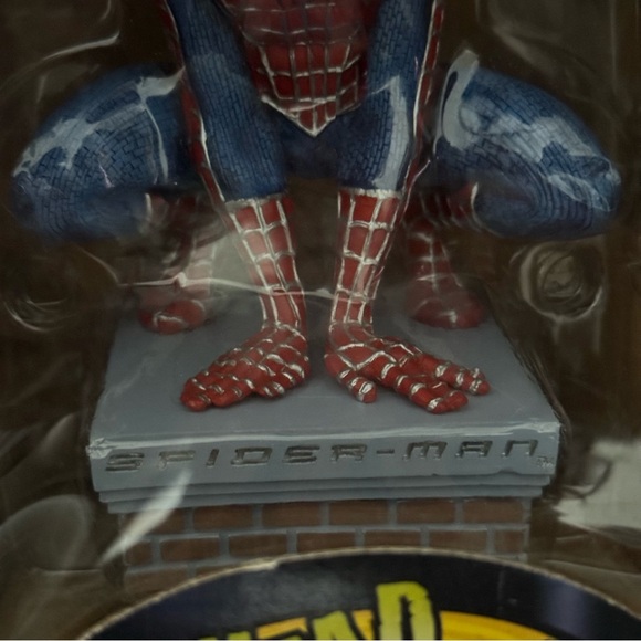 2002 Neca Spiderman Head Knocker Bobble Head Vintage RARE HTF New in Box - Picture 8 of 9